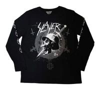 Slayer - Camiseta de manga larga con diseño de calavera y daga, Negro, XL