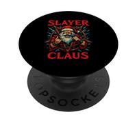 Slayer Claus Metal Blegh Papá Noel Navidad PopSockets PopGrip Adhesivo