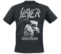 Slayer Goat Head Reign In Blood Hombre Camiseta Negro 100% algodón Regular