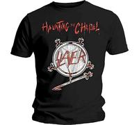 Slayer Haunting The Chapel Camiseta, Negro (Black Black), Medium para Hombre