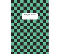 Slayer Notes: Checkered notebook for note-taking breathing technique, 103 lined numbered pages, includes a word search