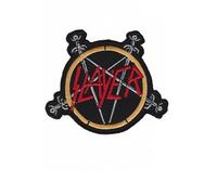 Slayer - Parche de tela con diseño de pentagrama Thrash, para planchar, moderno, 1 unidad