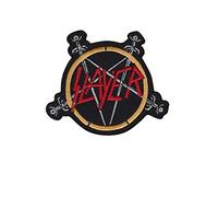 Slayer Pentagram Thrash Metal Band parche patch bordado con logotipo para planchar de hierro en apliques
