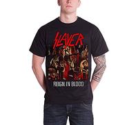 Slayer Reign in Blood Camiseta, Negro, L para Hombre
