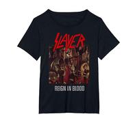 Slayer Reign In Blood Camiseta, Mujer Tallas Grandes, Negro, 1XL Grande