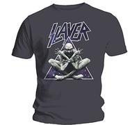 Slayer - T-Shirt # S Grey Unisex # Triangle Demon