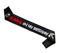 Slaying on My Birthday Sash, Cool Funny Happy Birthday Party Gift Favors for Gamers, Decoraciones y suministros ideales para jóvenes, niños, niñas, hombres, mujeres, él, ella, diseño cinematográfico