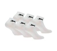 Slazenger 6 Pares Calcetines Sneaker Altura Tobillo, Algodón (Blanco, 39-42)
