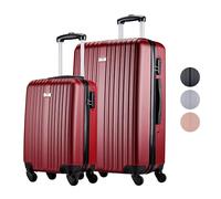 Slazenger Juego de 3 Maletas de Viaje, Rojo, 2 Partes, Maleta Rojo