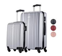 Slazenger Juego de Maletas de 2 Piezas / 3 Piezas - Trolley Handgepack y Maleta de Viaje Grande - Juego de Maletas rígidas ABS - Juego de Maletas con Ruedas de 360° y candado de combinación - Maletín