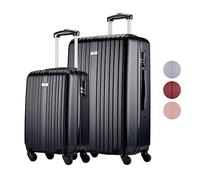 Slazenger Juego de maletas de 2 piezas / 3 piezas - Trolley Handgepack y Maleta de viaje grande - Juego de maletas rígidas ABS - Juego de maletas con ruedas de 360° y candado de combinación - Maletín