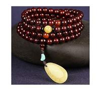 SLCHJX 108 Pulseras de palisandro indias Estilo chino Full of Gold Star Colección Material antiguo Beads Beads Pulsera