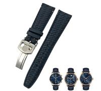 SLCHJX 22 mm 20 mm 21 mm Cow Woven Watch Band Fit for IWC Portugieser Pilot's Watches Portofino IW5007 Correa de cuero suave de cuero azul
