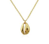 SLCHJX 925 Collar de Plata Damas Elegante Coffee Collar Simple Joya de Plata Collar Redonda para Accesorios para Fiestas-Oro