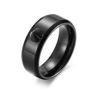 SLCHJX Anillo de acero de titanio anillo de espiga simple anillo de hip hop anillo unisex unisex anillo de navidad