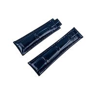 SLCHJX Banda de cuero de cuero suave de 20 mm italiano Administrable para correa de stap daytona Submariner Deepsea GMT Oysterflex Cinturón
