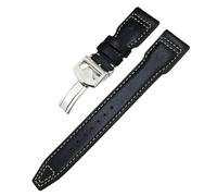 SLCHJX Banda de reloj de cuero de cuero real grueso 20 mm 21 mm 22 mm para IWC Big Pilot Spitfire Top Gun IW5009 IW3777 Herramienta de correa de reloj de vaca