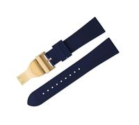 SLCHJX Banda de reloj de fluoración suave para la correa tudor M79360.M79363 Hebilla de acero inoxidable Black Bay 1958 Gmt 41 mm Pelagos 22 mm Flat End