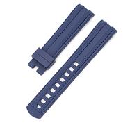 SLCHJX Bandas de vigilancia de silicona de goma fluoria de extremo curvado para omega nuevo Seamaster 300 Universo 007 20 mm 22m Reloj Soft Strap Men Reemplazo