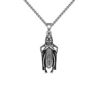 SLCHJX Collar de Calavera de Acero Inoxidable para Hombres, Colgante de plátano, Accesorio de Punk Rock, Regalo del día del Padre