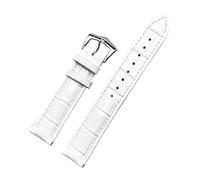 SLCHJX Correa de Leathers 12/13/14/15/16/17/18/19/20/21/22/23/25/26MM BANDA MENOR MUJER Mujeres Pulsera de muñeca de hebilla de acero de piel de becerro