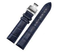 SLCHJX Correa de reloj de piel auténtica de color azul para hombre y mujer, para Citizen Rossini, de 12, 14, 16, 18, 19, 20, 21, 22, 23 mm, 20mm
