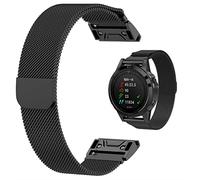 SLCHJX Correa magnética para Fenix 7x 3 hr 5x 6x 6 Pro 5 Plus Metal Milanese Watch Band 20/22/26 mm para Forerunner 935 945 Pins rápidos (color: plata, tamaño: Fenix 7s)