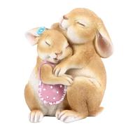 SLCHJX Estatuas de jardín Rabbit, Resina Figura de Conejo Adornos de jardín de jardín Decoración de Conejito Estatua de conejitos pequeños para decoración de jardín