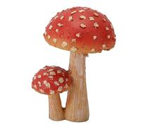 SLCHJX Figura de champiñones de jardín, champiñones de 1.9 Pulgadas Adornos en Miniatura Adornos de jardín de Hadas Figuras de Hongos pequeños para decoración del jardín