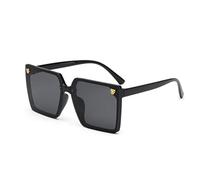 SLCHJX Gafas de Sol de cuadratura Retro Gafas de Sol de Cabeza de Leopardo