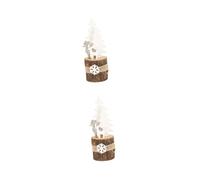 SLCHJX Lámpara de Pared Adornos de Pila de Madera Cocina Sprebber Etiquetas de navegas Smile The Elk Christmas Treil Pastel de Techo Soporte Dispensador de Paja Toppers Flip Figura