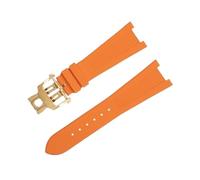 SLCHJX Para correa para la banda de reloj Nautilus 5711/5712 Accesorios de pulsera de interfaz original FKM Fluororubber Bandas Rose End Link