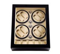 SLCHJX Relojes Automáticos Reloj Caja de ternería Negro 8+5 Relojes de batería de Madera de Madera de Silencio Relojes de Reloj