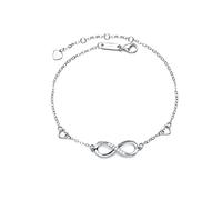 SLCHJX S925 Pulsera para mujeres, pulsera misteriosa de alta gama del anillo infinito, personalidad elegante