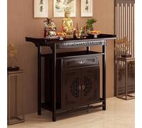 SLCXDPAT Gabinete de Altar de Meditación, Mesa de Altar Budista con Almacenamiento, Altar del Santuario de Buda, Gabinete Chino de Bambú, Mesa de Ofrenda con Pedestal(Natural,120cm/47.2in)