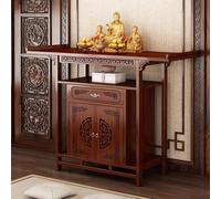 SLCXDPAT Gabinete de Altar de Meditación, Mesa de Altar Budista con Almacenamiento, Altar del Santuario de Buda, Gabinete Chino de Bambú, Mesa de Ofrenda con Pedestal(Red,120cm/47.2in)