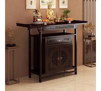 SLCXDPAT Gabinete de Altar de Meditación, Mesa de Altar Budista con Almacenamiento, Altar del Santuario de Buda, Gabinete Chino de Bambú, Mesa de Ofrenda con Pedestal(Natural,140cm/55.1in)