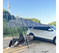 SLDAGe Toldos de Coche Trasero, 3x3m, toldo Camper Furgoneta, Toldos para Caravana Toldo de Camuflaje Impermeable para SUV Portón Trasero, Toldo de Refugio Lateral para RV Van Camping MPV Jeep,D