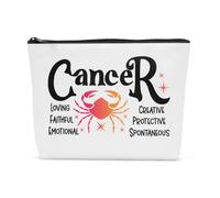 Sldpngo Bolsas de maquillaje de bruja, regalo de cumpleaños para mujeres, para el día de la madre, regalo de cumpleaños para mujeres, amigas, cáncer, cosméticos, bolsa, Cancer