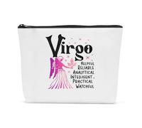 Sldpngo Regalos de cumpleaños para mujer, astronomía, constelaciones, bruja, maquillaje, día de la madre, regalo de cumpleaños para mujeres, amigas, bolsa de cosméticos Virgo, Virgo