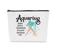 Sldpngo Regalos de cumpleaños para mujer, para acuario, astronomía, constelaciones, bruja, bolsas de maquillaje, día de la madre, regalo de cumpleaños para mujeres, amigas, acuario, bolsa de