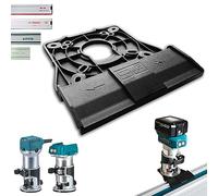 SLE adaptador de guía profesional para fresadora multifunción Makita DRT50 / RT0700C / RT0702C para carril guía Makita/Bosch/Festool, fresadora de cantos enrutador