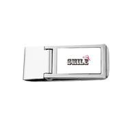 SLE Life Grow Emotion Art Deco Fashion - Cartera delgada para dinero con clip de acero inoxidable