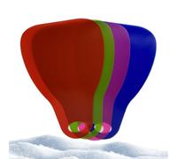 Sled, Roll-Up Portable Sledding Board, 4-Piece Non-Slip Winter Slide Set, Flexible Snow Sled for Kids, Teens, and Children, Ideal for Ice, Grass, Sand, Beach, Skiing, Travel, and Christmas Fun
