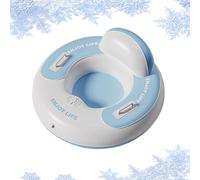 Sledding Tube - 34.3 Inches Inflatable Snow Ride | PVC Winter Outdoor Toy - Handles Traction Buckle Fun Family Activity Kids Adults Backyard Christmas Birthday Adventure For Ski, Sports, Activities