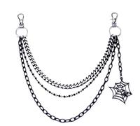 SLEDEZ Cadena De Jeans Para Hombres Cadena de cintura for pantalones de hombres y mujeres europeos y americanos(Black)