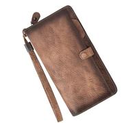 SLEDEZ Cartera Punk Cartera de Europa y Estados Unidos for Hombre, sección Larga, de Cuero, Retro, con Clip for Dinero(Colour 1)