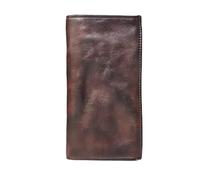 SLEDEZ Cartera Punk Clip de Billetera de Cuero for Hombre Retro de Europa y Estados Unidos(Brown)
