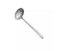 SLEDEZ Cuchara Ranurada Cuchara de Filtro de Cuchara Caliente de Mango Largo de Acero Inoxidable(Silver)