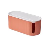 Sl olor Design Cable Organizer Box, Hide Cable Box, Sturdy Cord Holder Box, Household Wire Tidy Solution 31x13.8x12.5cm for Cables, Tables, Desktop, White, Green, Yellow, Orange Color